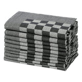 Vidaxl Cuisine Cloths 10 ST 50x70 cm Coton noir et blanc