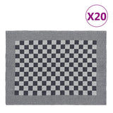 Vidaxl Cuisine Cloths 20 ST 50x70 cm Coton noir et blanc