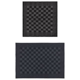 Vidaxl 20 pièces de cuisine en tissu coton noir et gris