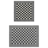 Vidaxl 50 pièces de cuisine en tissu coton noir et blanc