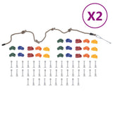 Vidaxl escalade des pierres 50 m avec corde multi-colorants