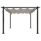 Vidaxl Garden Pracor avec toit extensible 3x3 M CRAME -COLORÉ