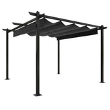 Vidaxl Garden Practice avec toit extensible 3x3 m anthracite -colored