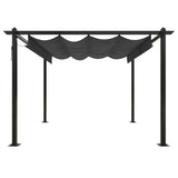 Vidaxl Garden Practice avec toit extensible 3x3 m anthracite -colored