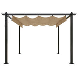 Vidaxl Garden Practice avec toit extensible 3x3 m taupe
