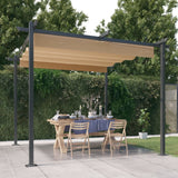 Vidaxl Garden Practice avec toit extensible 3x3 m taupe