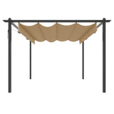 Vidaxl Garden Practice avec toit extensible 4x3 m taupe
