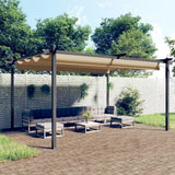 Vidaxl Garden Practice avec toit extensible 4x3 m taupe