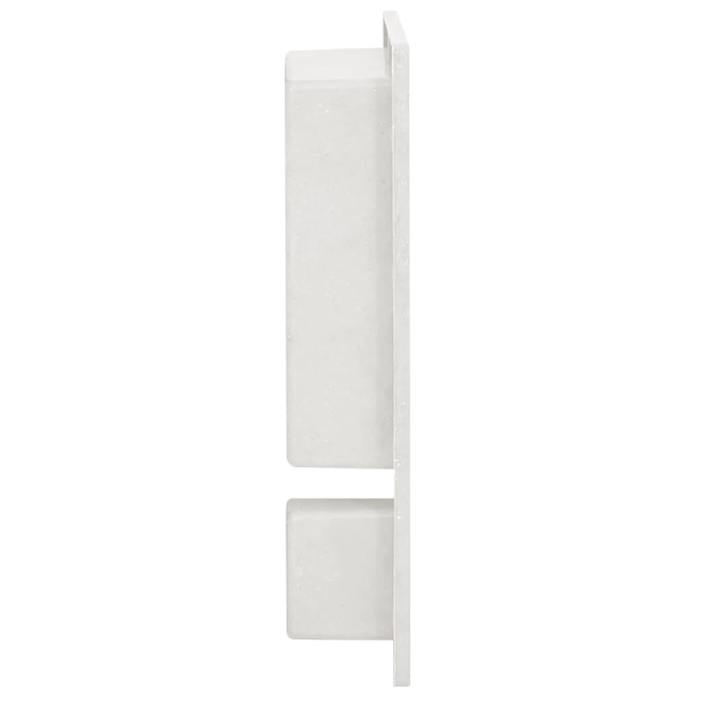 Vidaxl shower with 2 compartments 41x51x10 cm Mat white