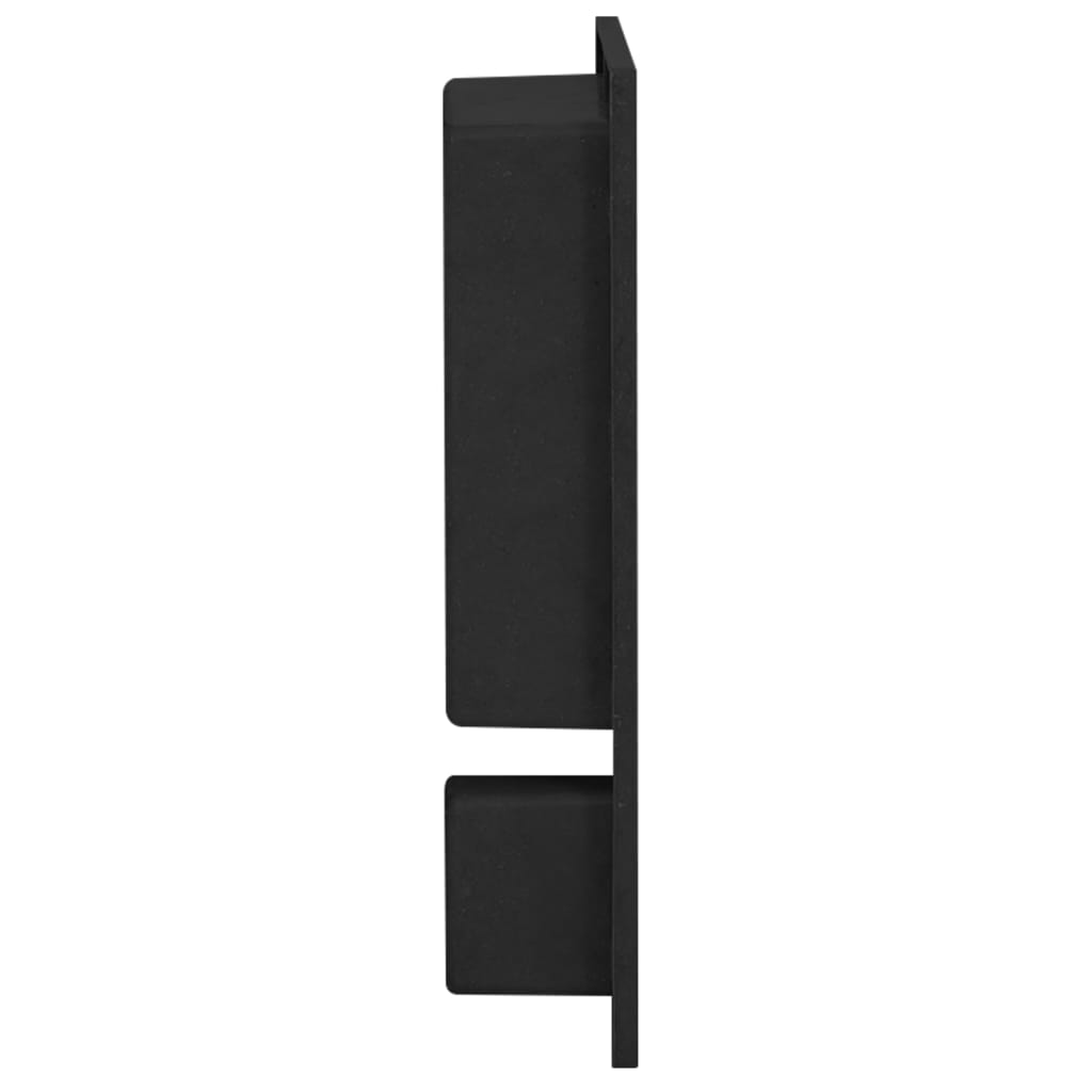 Vidaxl shower with 2 compartments 41x51x10 cm matte black