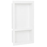 Douche vidaxl avec 2 compartiments 41x69x9 cm de haut blanc brillant
