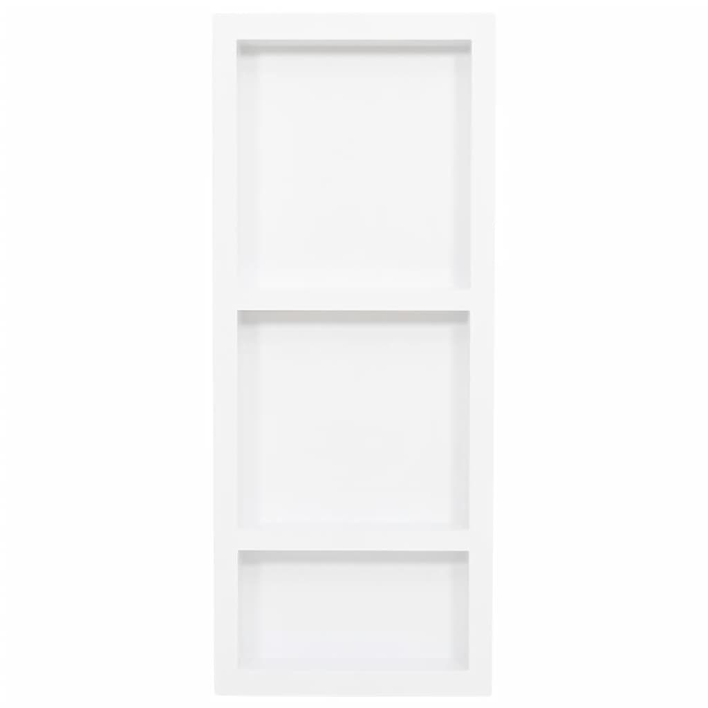 Vidaxl Shower con 3 compartimentos 41x99x9 cm de alto brillo blanco