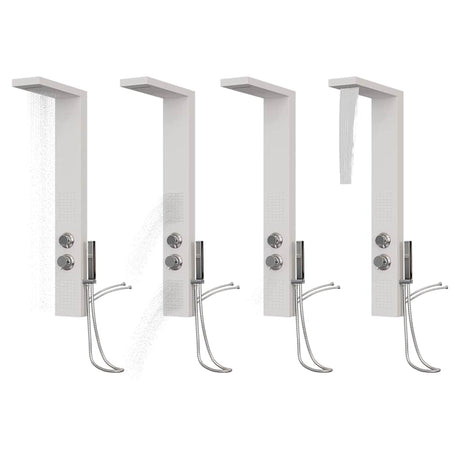 Système de panneaux de douche vidaxl aluminium blanc