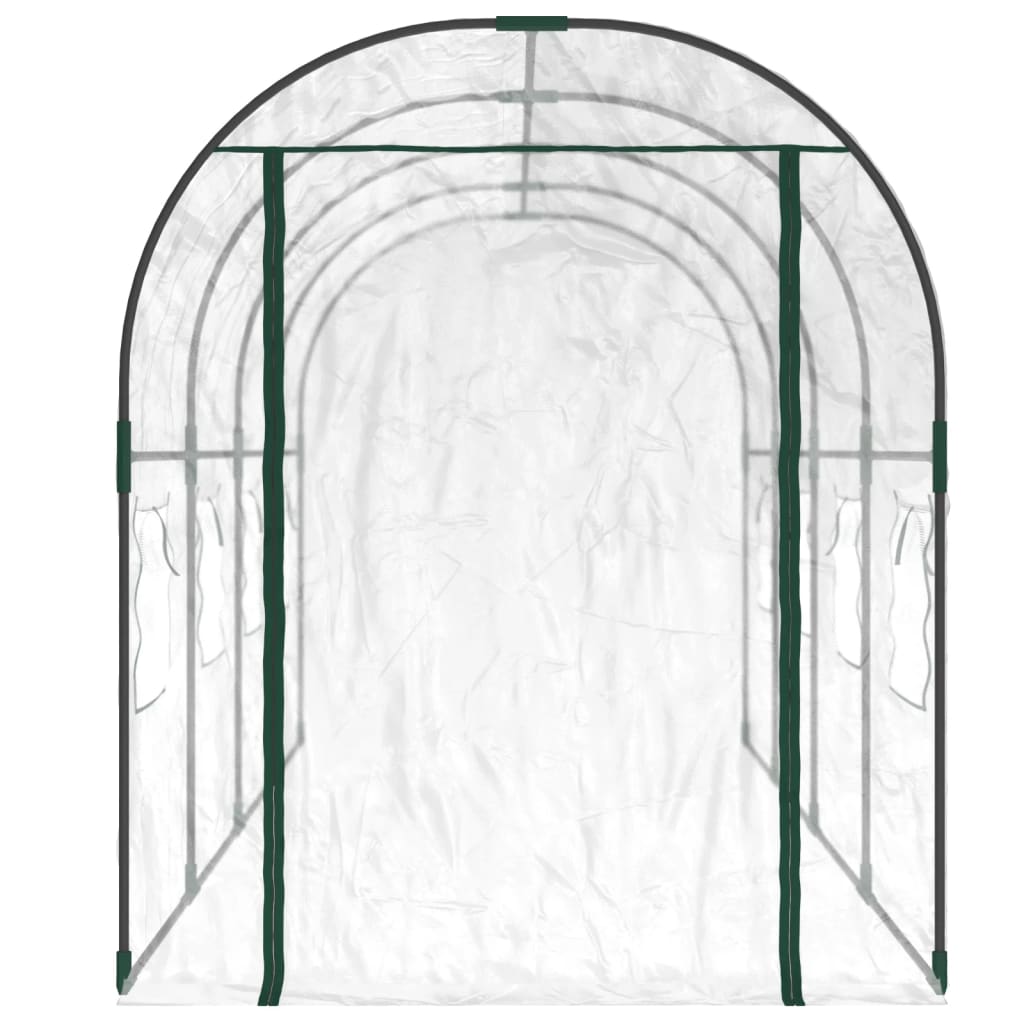 Vidaxl Tuinkas 160x400x190 cm PVC and powder -coated steel transparent