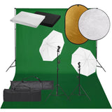 Vidaxl Photo Studio Set med belysning, bakgrund och reflektor