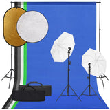 Ensemble de studio photo Vidaxl avec ensemble d'éclairage, arrière-plan et réflecteur