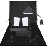 Ensemble de studio photo vidaxl avec ensemble d'éclairage et arrière-plan