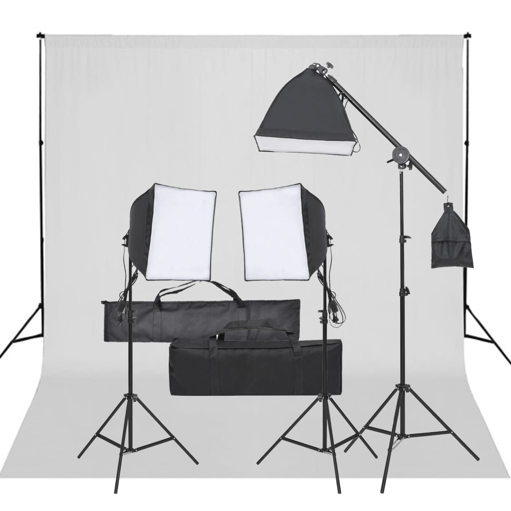 Vidaxl Photo Studio Set Se sadou osvětlení a pozadí