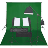 Ensemble de studio photo vidaxl avec ensemble d'éclairage et arrière-plan