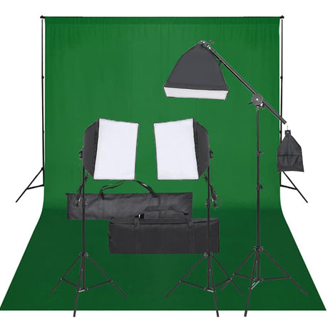 Ensemble de studio photo vidaxl avec ensemble d'éclairage et arrière-plan