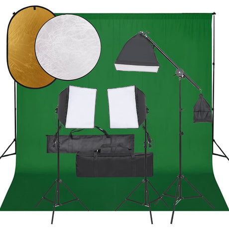 Ensemble de studio photo Vidaxl avec ensemble d'éclairage, arrière-plan et réflecteur