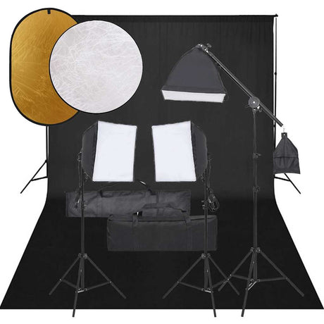 Ensemble de studio photo Vidaxl avec ensemble d'éclairage, arrière-plan et réflecteur