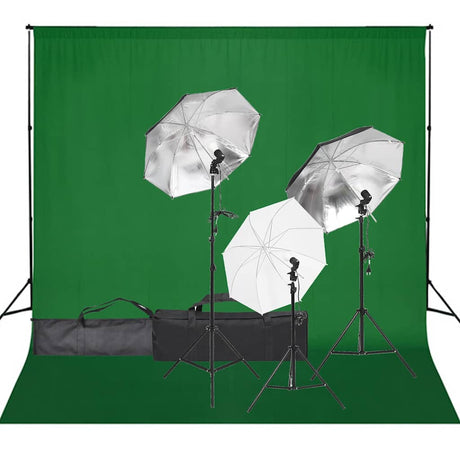 Ensemble de studio photo Vidaxxl avec kit d'éclairage et arrière-plan