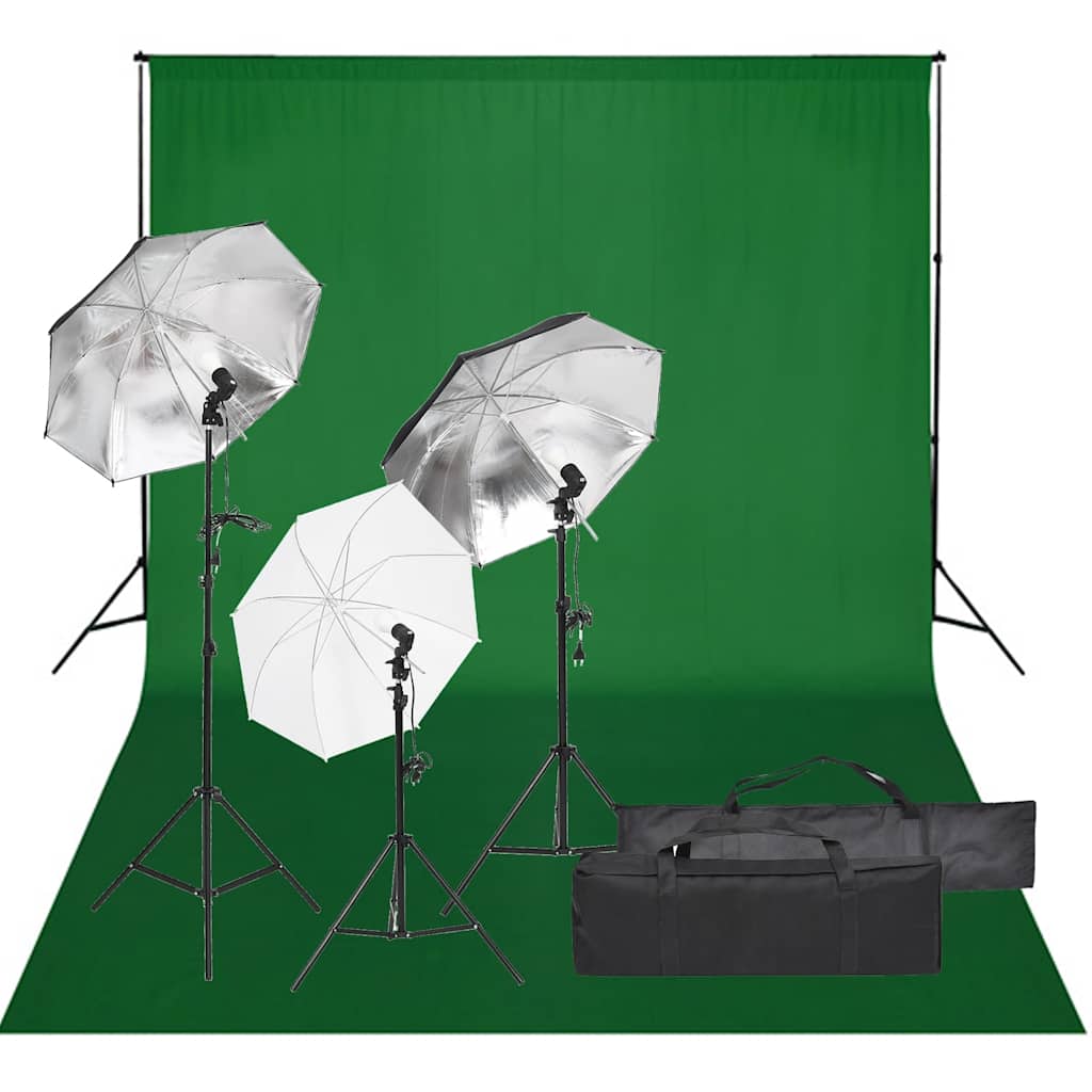 Ensemble de studio photo vidaxl avec ensemble d'éclairage et arrière-plan