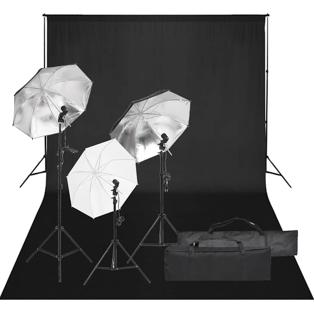 Ensemble de studio photo vidaxl avec ensemble d'éclairage et arrière-plan