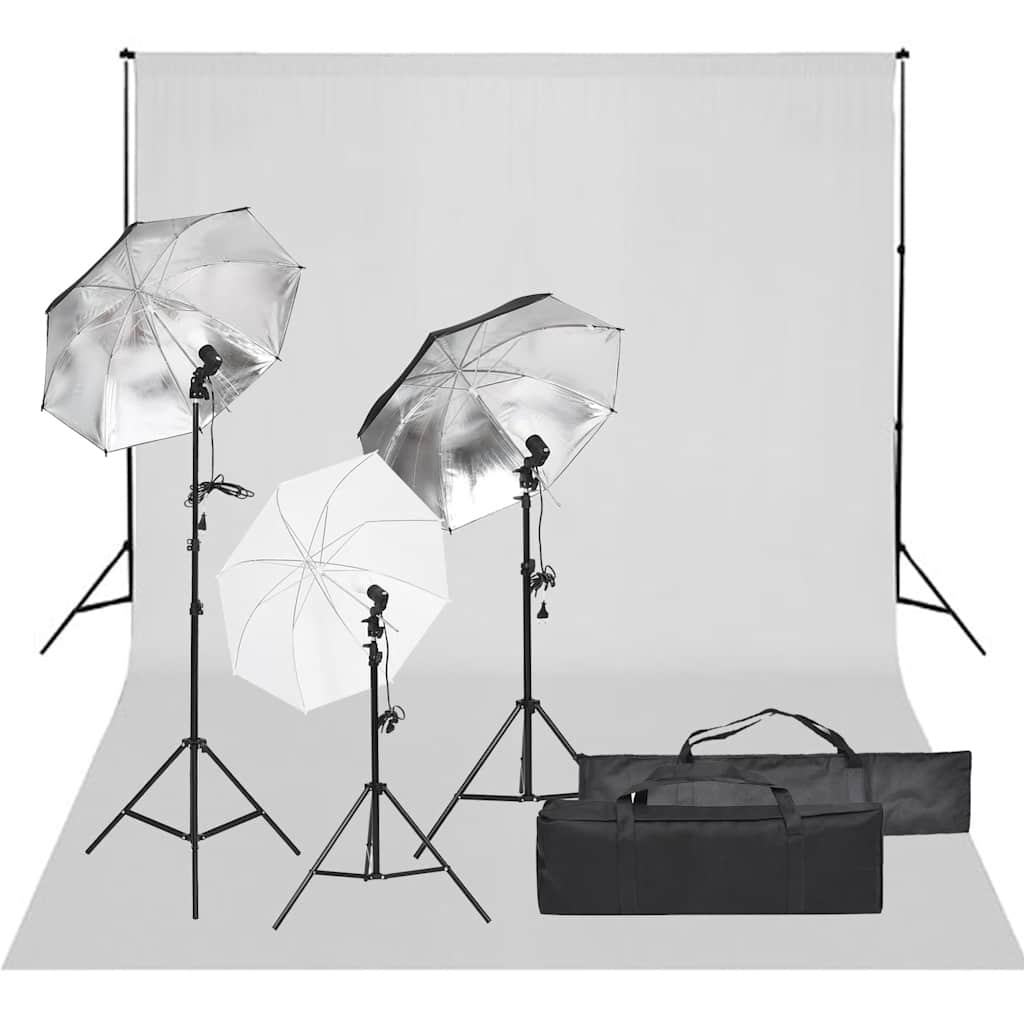 Ensemble de studio photo vidaxl avec ensemble d'éclairage et arrière-plan
