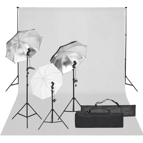 Ensemble de studio photo Vidaxxl avec kit d'éclairage et arrière-plan