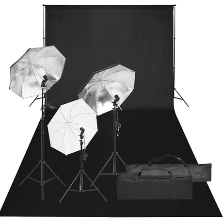 Ensemble de studio photo Vidaxxl avec kit d'éclairage et arrière-plan