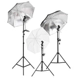 Ensemble de studio photo Vidaxxl avec kit d'éclairage et arrière-plan
