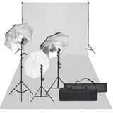 Ensemble de studio photo Vidaxxl avec kit d'éclairage et arrière-plan