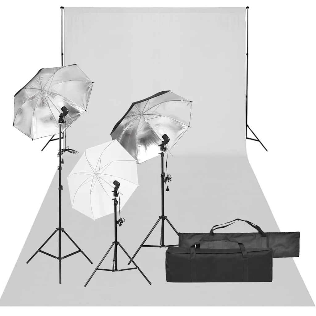 Ensemble de studio photo vidaxl avec ensemble d'éclairage et arrière-plan