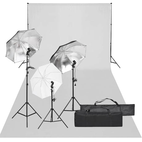Ensemble de studio photo Vidaxxl avec kit d'éclairage et arrière-plan