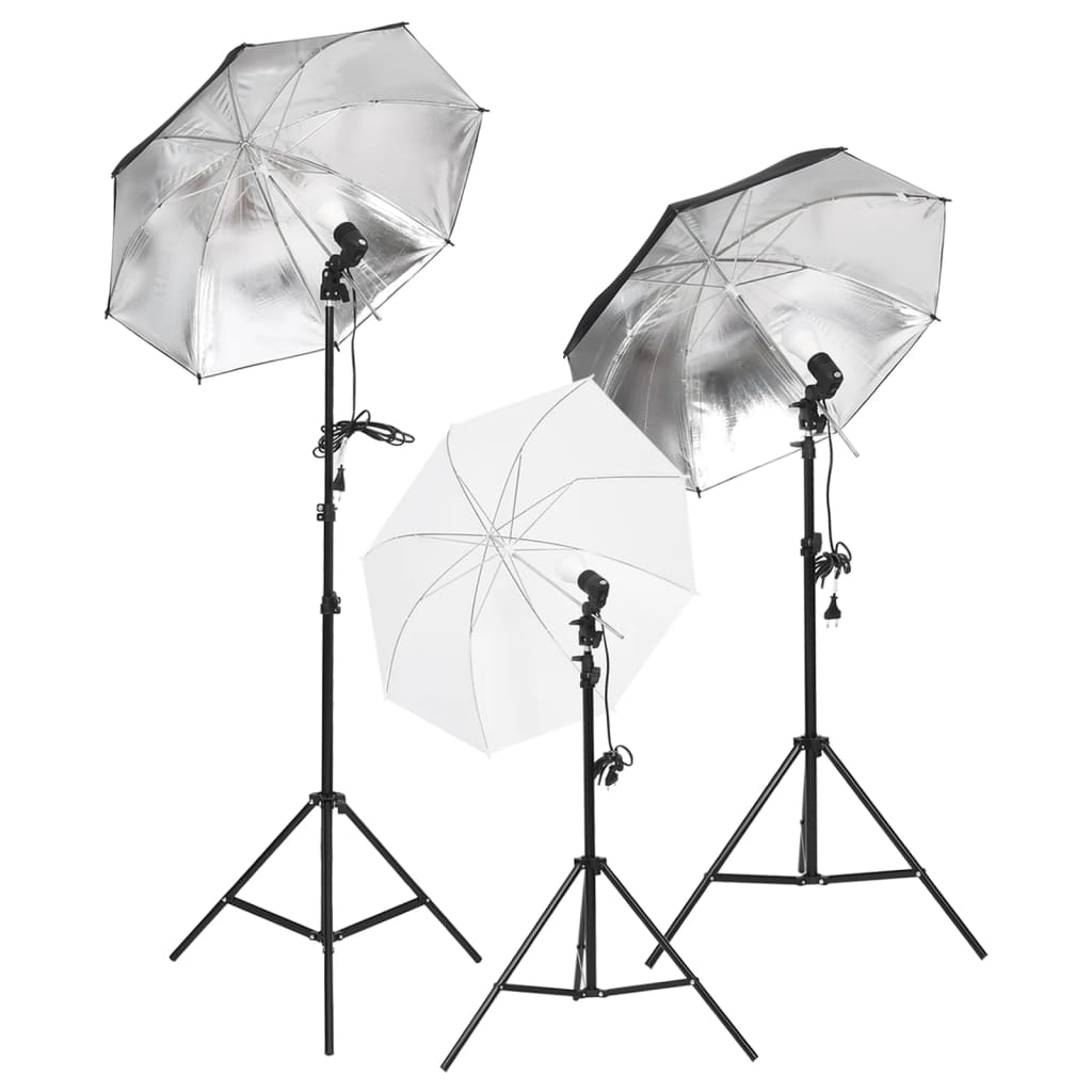 Vidaxl Photo Studio Set con set di illuminazione, sfondo e riflettore