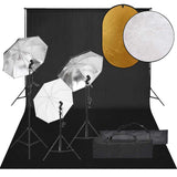 Ensemble de studio photo Vidaxl avec ensemble d'éclairage, arrière-plan et réflecteur