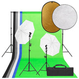 Ensemble de studio photo Vidaxl avec ensemble d'éclairage, arrière-plan et réflecteur