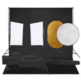 Vidaxl Photo Studio Set con set di illuminazione, sfondo e riflettore