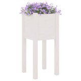 Jardinières vidaxl 2 pcs 31x31x70 cm en pin solide blanc