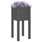 Vidaxl Planters 2 szt. 31x31x70 cm stałego sosny szarości