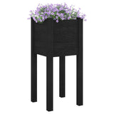 Vidaxl Planters 2 PCS 31x31x70 cm Solid furu svart