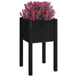 Jardinières vidaxl 2 ST 40x40x70 cm Pine solide noir
