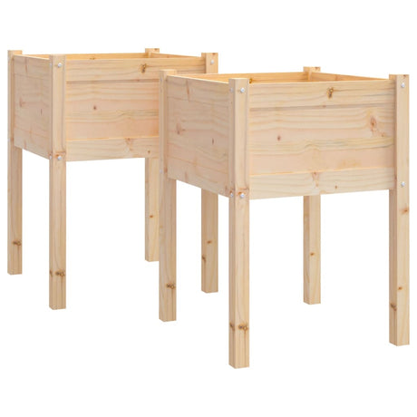 Jardinières Vidaxl 2 ST 50x50x70 cm Pine solide