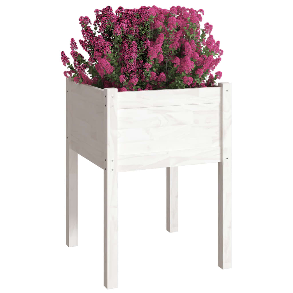 Boîte de planification Vidaxl 50x50x70 cm Pine solide blanc