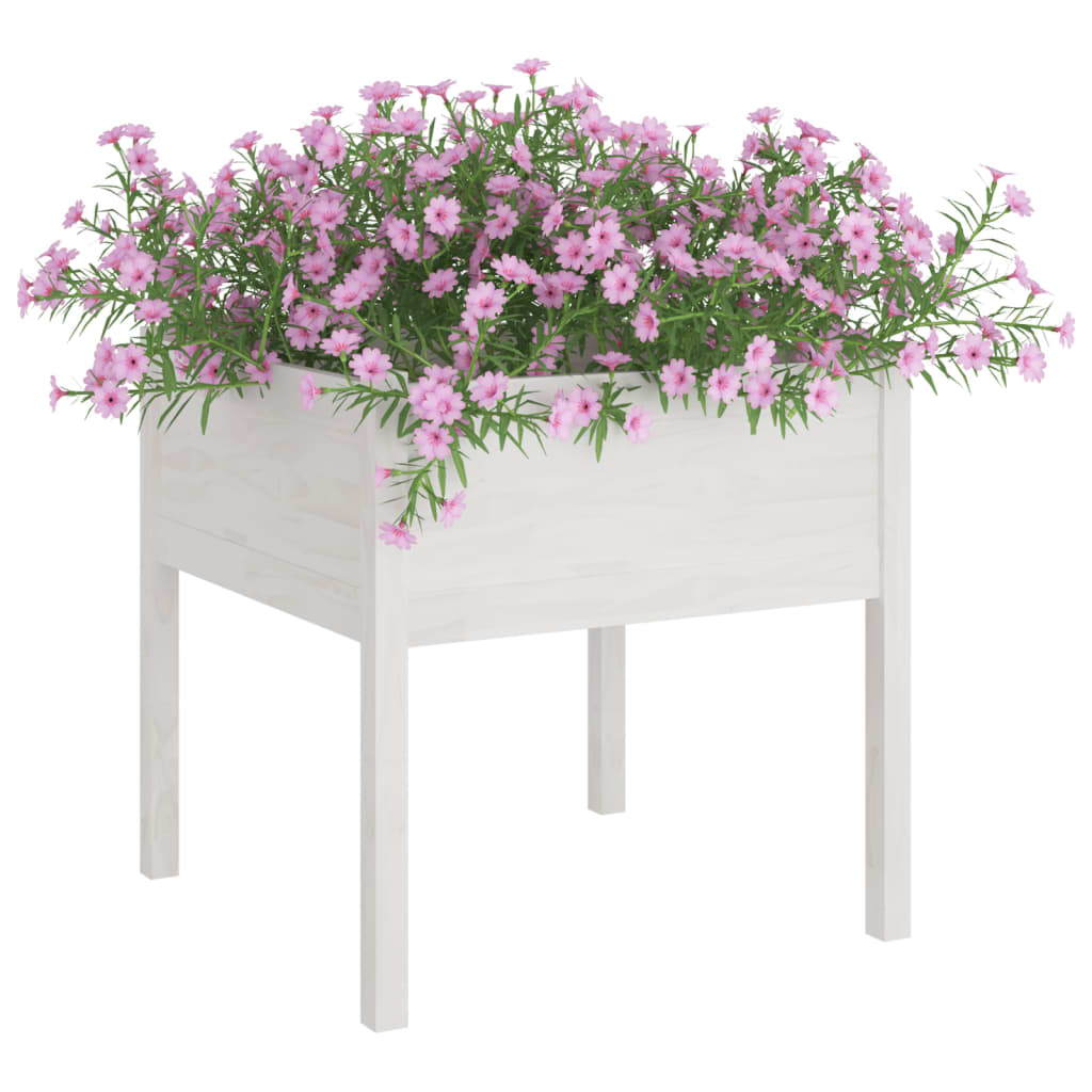 Vidaxl Planters 2 St 70x70x70 cm Solid furuhvit