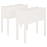 Jardinières vidaxl 2 st 70x31x70 cm en pin solide blanc