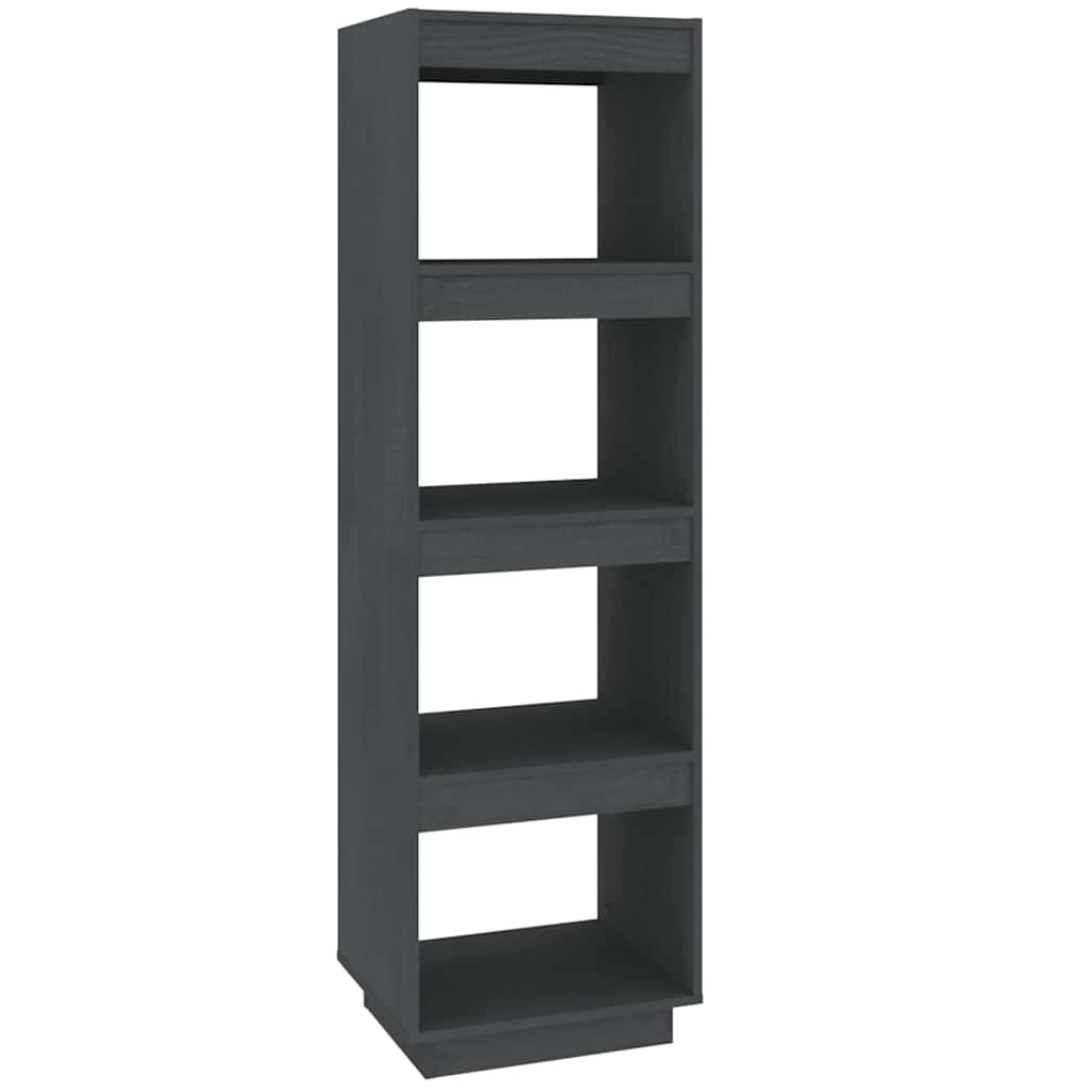 Vidaxl boekenkast kamerscherm 40x35x135 cm massief grenenhout grijs