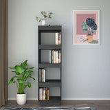 Vidaxl boekenkast kamerscherm 40x35x135 cm massief grenenhout grijs